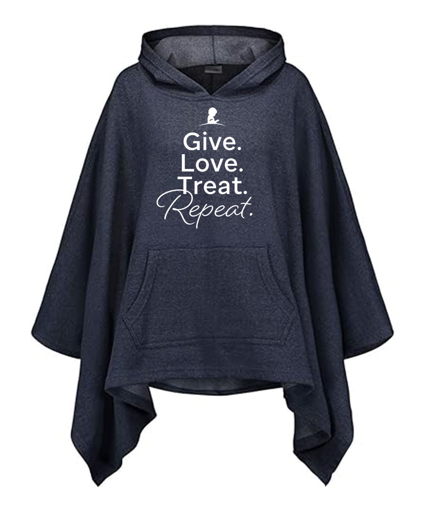 Primary image Give. Love. Treat. Repeat. Fleece Poncho